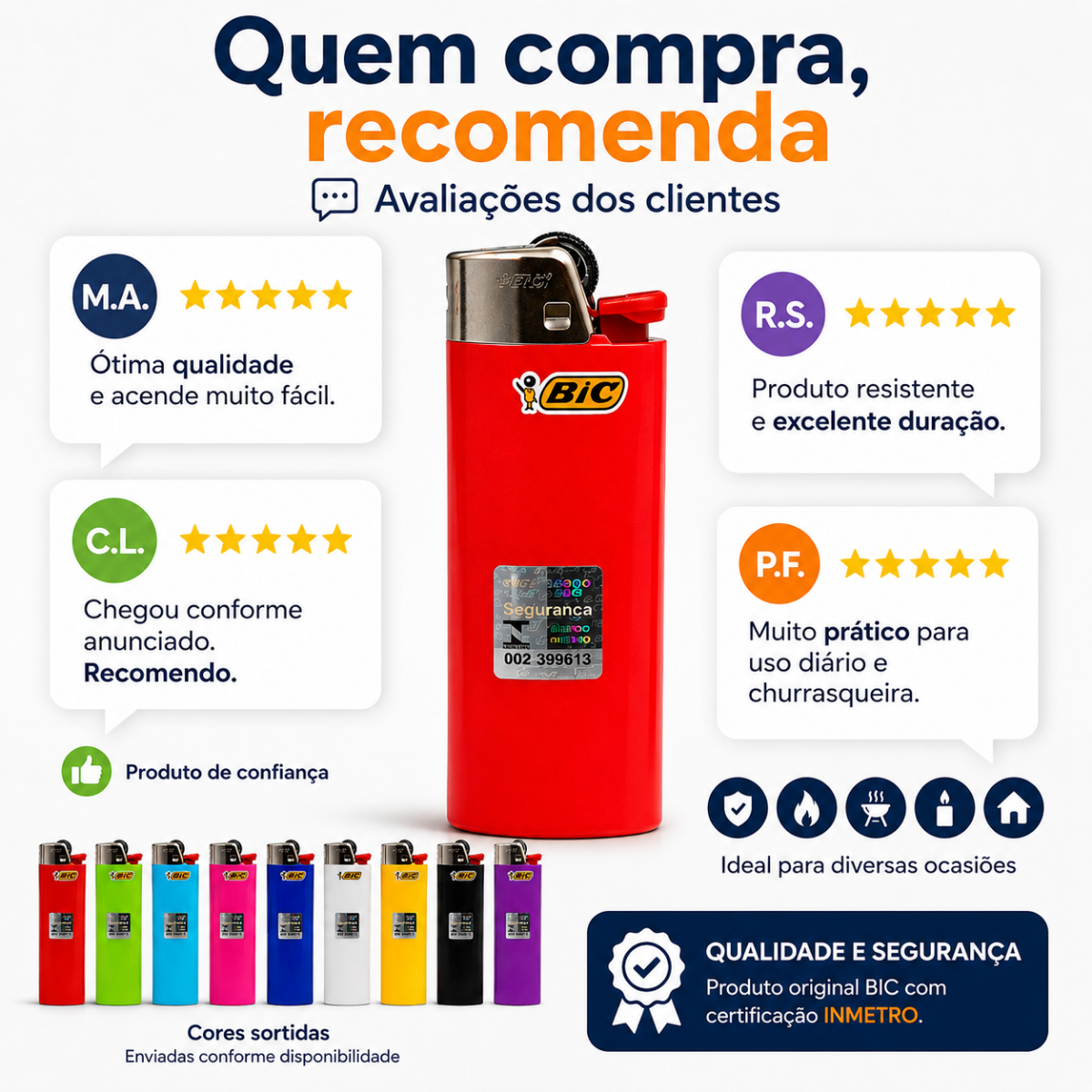 ISQUEIRO BIC MAXI GRANDE (Escolha a Cor)