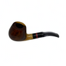 CACHIMBO SEMI-CURVO – MADEIRA MESCLADA COM VIROLA DETALHE VERMELHO