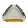 CINZEIRO DE CHARUTO CERÂMCA TRIANGULAR BRANCO, AMARELO E PRETO P/ 3 CHARUTOS