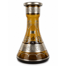 VASO EGERMANN TOWER 26CM MARROM ÂMBAR + PLATINA