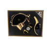 KIT P/ CHARUTO COHIBA COM CINZEIRO + MAÇARICO + CORTADOR PRETO C/ DOURADO
