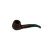 CACHIMBO COMPACTO – MADEIRA MARROM ESCURA COM PITEIRA ACRÍLICA VERDE