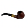 CACHIMBO CURVO – MADEIRA MARROM ACETINADA COM ANEL CLARO NATURAL