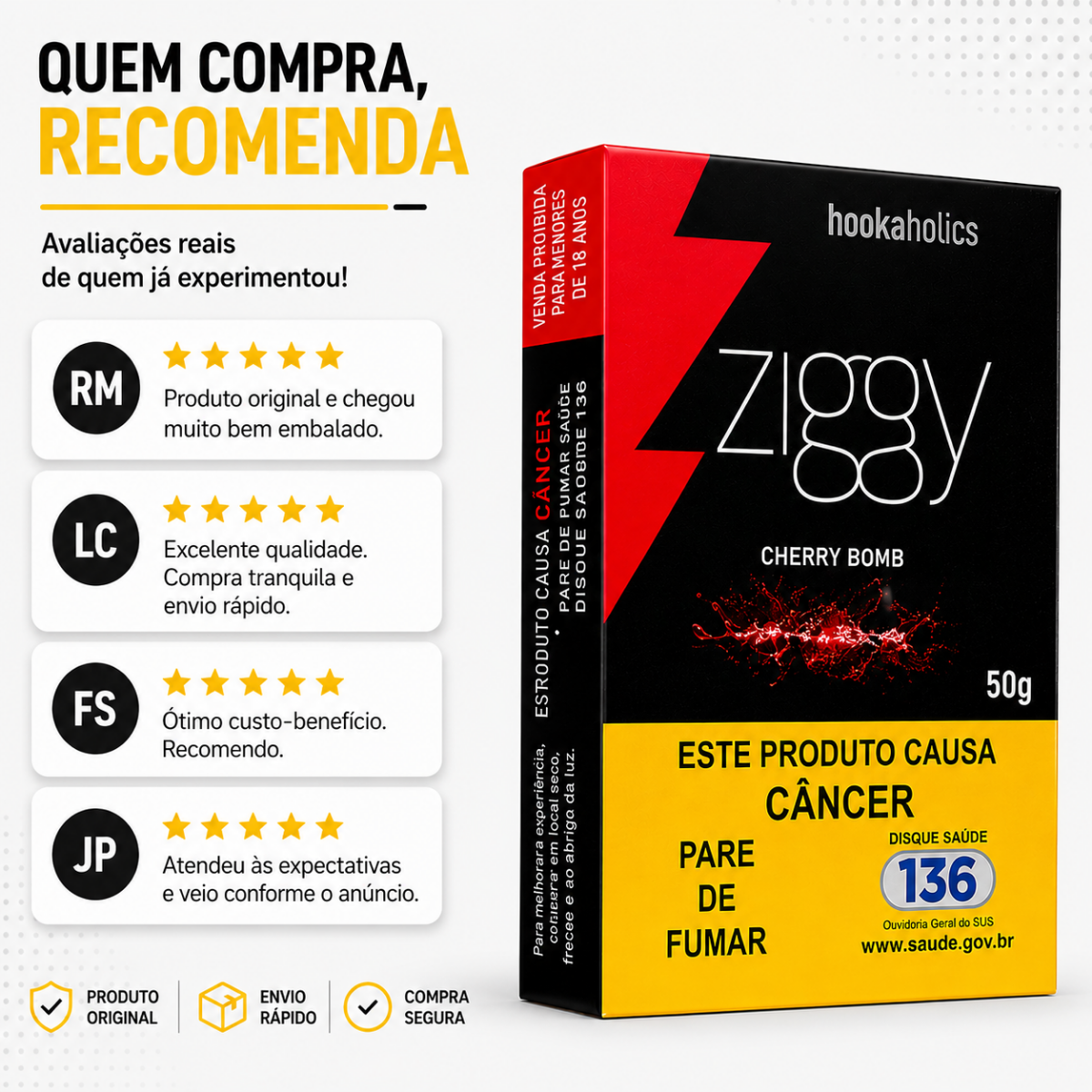 ESSÊNCIA ZIGGY 50g (Escolha o Sabor)